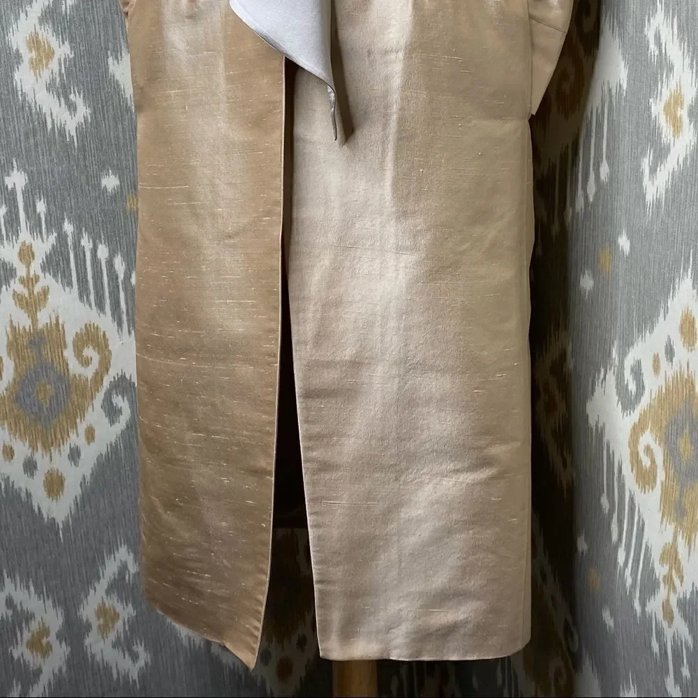 Ralph Lauren Golden Silk Dupioni Nehru Tunic Cocktail Jacket - Picture 12 of 16